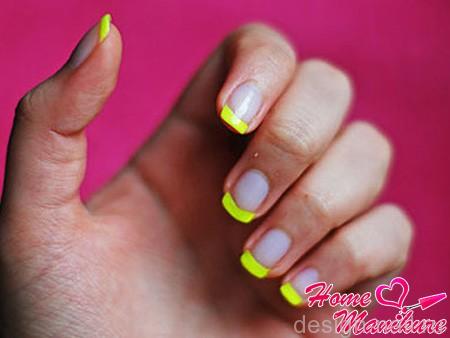 żółty manicure żółty manicure