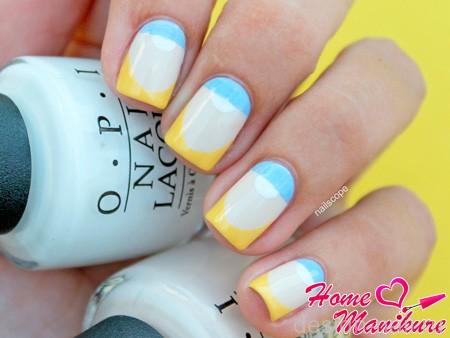żółty manicure żółty manicure
