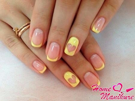 żółty manicure żółty manicure