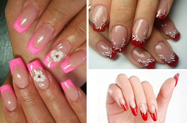 manicure paznokcie design moda zdjęcie francuski ombre efekt tłoczenia ręcznie malowany manicure paznokcie design moda zdjęcie francuski ombre efekt tłoczenia ręcznie malowany