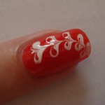 czerwony manicure igły do paznokci
