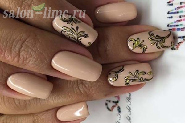 złoty manicure złoty manicure