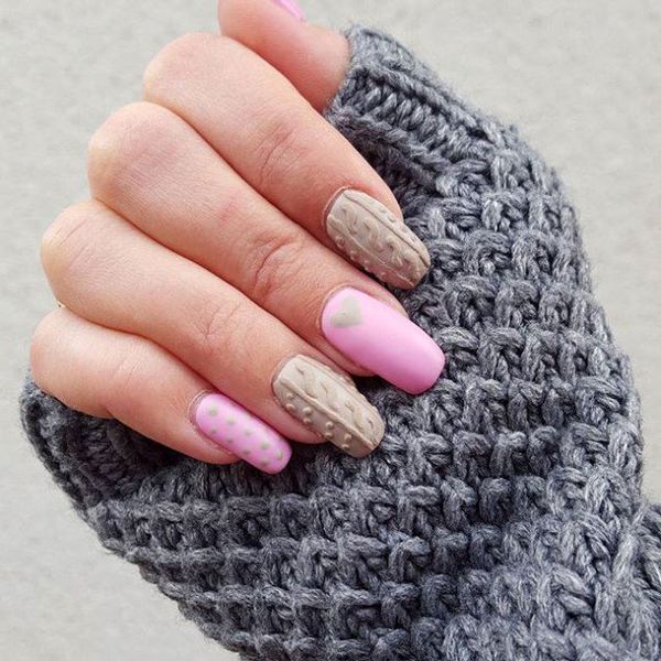 jak zrobić sweter z dzianiny do paznokci jak zrobić manicure z dzianiny