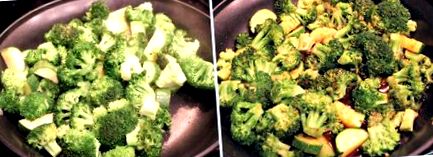 Broccoli și dovlecei chinezi