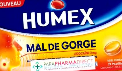 HUMEX Durere în gât Lidocaină Miere Lămâie 24 pastile - Medicament  paraphamadirect