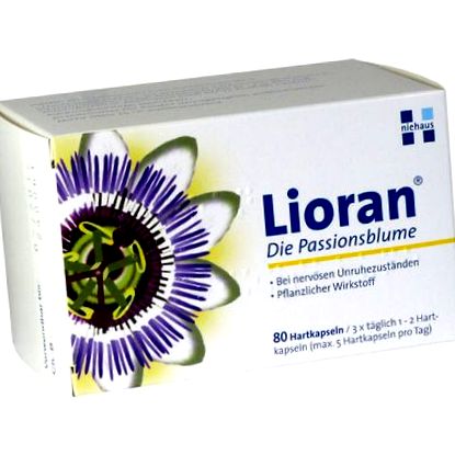 LIORAN floarea pasiunii capsule tari 80 bucăți - Sedative - Medicamente pe  bază de plante - Naturale;