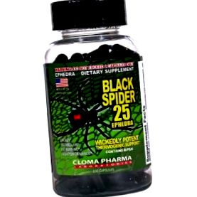 Comanda de cumpărare Black Spider 25 Ephedra ECA Stack Cloma Pharma