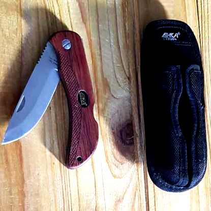 EKA Swede Messer Test 10 джобни ножа; Точило за ножове ousuca®