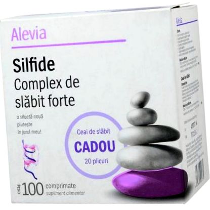 Silfide Forte Alevia karcsúsító komplex 100 tabletta + Alevia ajándék karcsúsító tea 