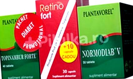 Cukorbetegség csomag - Normodiab, 40 tb, Retino erőd, 40 tb, Topinambur Forte, 40 tb, Plantavorel