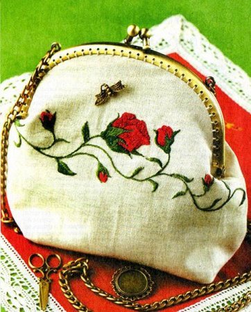 Винтидж чанта. Гладка бродерия.