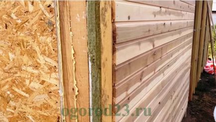 Finisarea unui perete din lemn