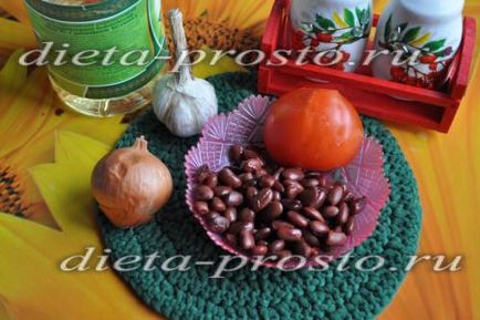 Salata cu fasole și roșii - reteta cu o fotografie