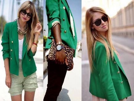 Din ceea ce sa poarte verde sacou, bluza, jacheta, pulover