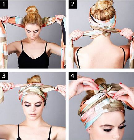 30 idei cum frumos cravată o eșarfă pe cap