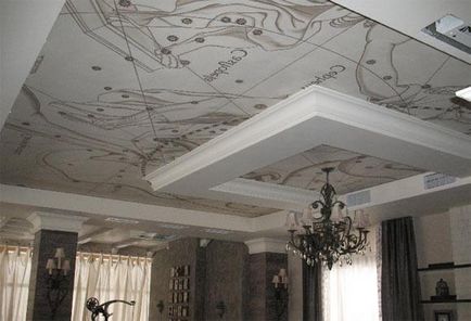 Tencuiala decorativa pe tavan - finisaj cu mâinile, o fotografie și video exemple