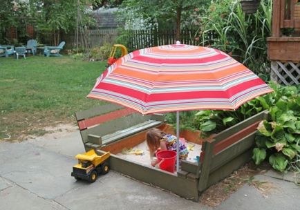 Sandbox pentru copii cu fotografii mâini și idei