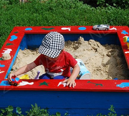 Sandbox pentru copii cu mâinile, portalul de construcție