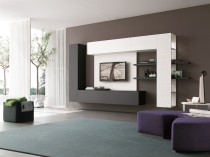 living proiectare cameră hi-tech stil (foto), mobilier de decorațiuni interioare în stil high-tech, apartament renovat