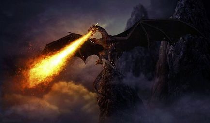 Dragon fotografii și imagini foc-respirație monstru care zboară arata ca un dragon real,