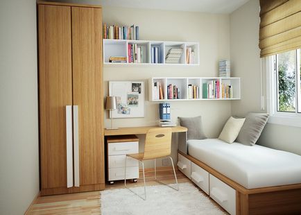 dormitor mic Idei de design interior, design modern al camerei