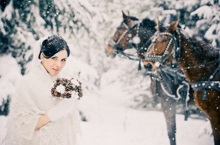 Idei pentru sedinta foto de nunta de iarna