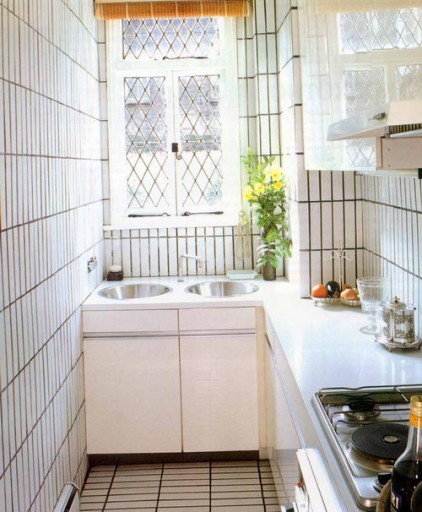 Interiorul bucătăriei mici în exemple de design fotografie detaliu