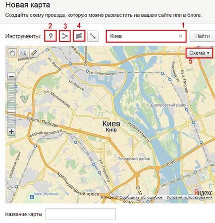 Cum de a adăuga o hartă site pe Yandex