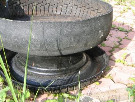 Cum sa faci o vaza din pneuri ideea inițială pentru grădină