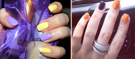 Cum să picteze unghiile cu două culori
