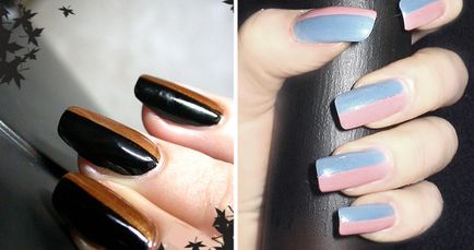 Cum să picteze unghiile cu două culori