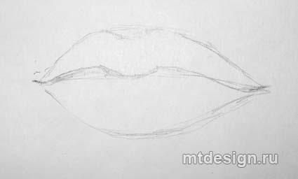 Cum de a desena un creion de buze în etape