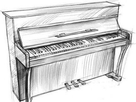 Cum de a desena un pian, etape creion pian