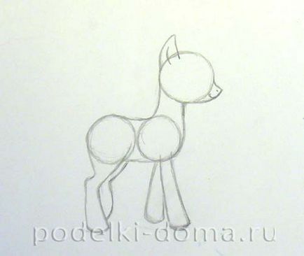 Cum de a desena un ponei de desene animate, în etape, un creion, o cutie de idei și ateliere