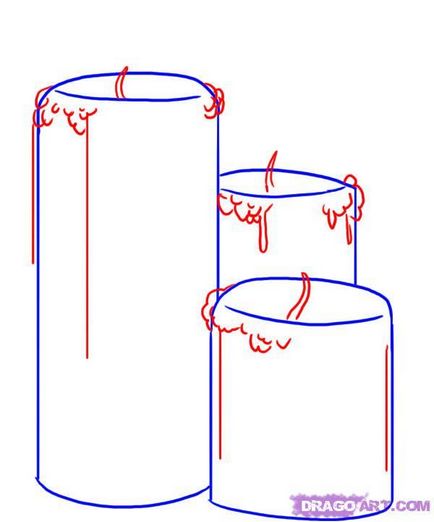 Cum de a desena o lumânare cu un creion în etape