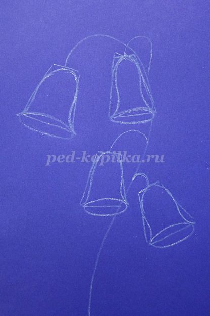 Cum de a desena un clopote de flori etape (remiză) Cum de a desena un clopote de flori etape