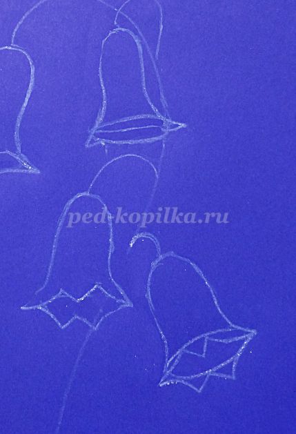 Cum de a desena un clopote de flori în etape (pas cu pas copiii pentru a trage) Cum de a desena un clopote de flori etape