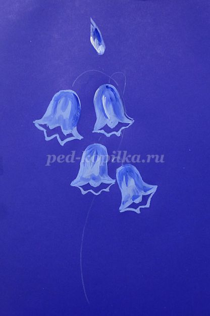 Cum de a desena un clopote de flori în etape (pas cu pas copiii pentru a trage) Cum de a desena un clopote de flori etape