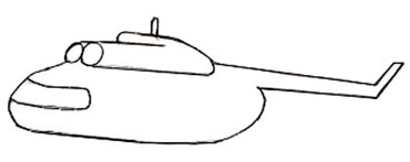 Cum de a desena un elicopter, etapele de desen creion elicopter