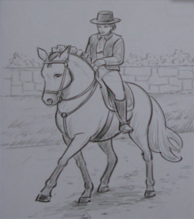 Cum de a desena un călăreț călare