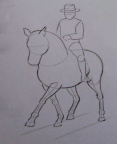 Cum de a desena un călăreț călare