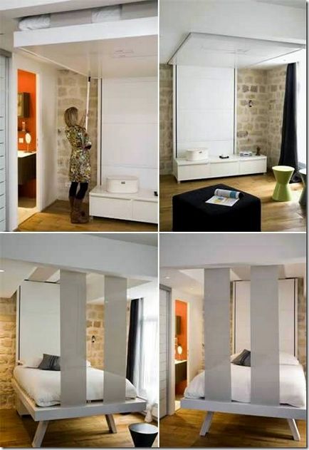 Cum de a dota un mic idei de design cameră, mobilier, fotografii interioare