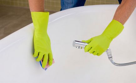Cum se curata o baie de modalități eficiente de placă galben