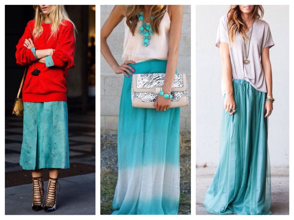 Cum să poarte și ce să combine culoarea turcoaz de rochie