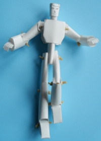 Cum sa faci un robot de topuri de hârtie și detaliate pas cu pas instrucțiunile cu fotografii și videoclipuri