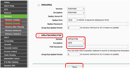 Ca zaparoleny Wi-Fi router-vă cu instrucțiunile pas cu pas fotografie