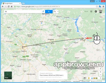 Google Maps - cum pentru a măsura distanța
