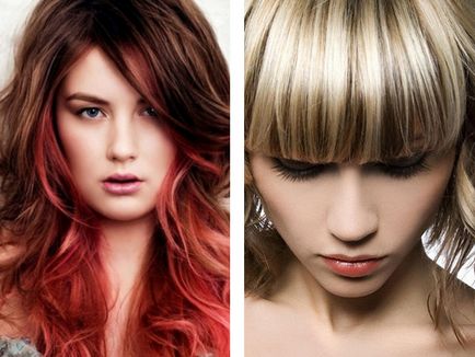 imagine colorarea părului - colorarea părului pe întuneric și lumină