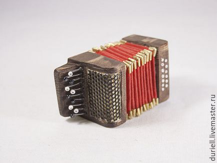 Master acordeon in miniatura pentru o păpușă - Master Fair - manual, lucrate manual