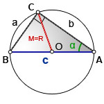 Mediana într-un triunghi dreptunghic atras ipotenuzei